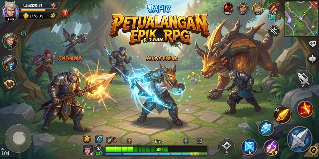 Tampilan gameplay RPG menegangkan dalam API77 dengan aksi yang mendebarkan.