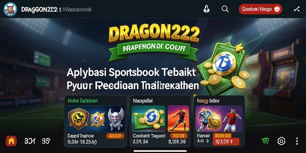 Tampilan gameplay DRAGON222 dengan berbagai opsi taruhan Sportsbook.