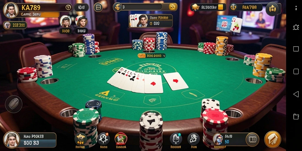 Tampilan gameplay Poker seru dan kompetitif di KA789.