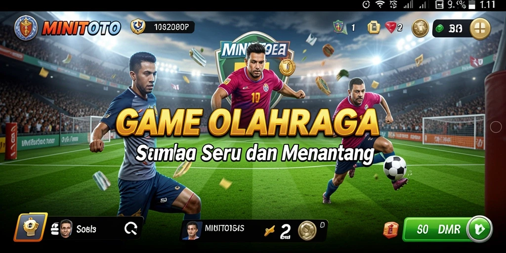 Gameplay seru dalam MINITOTO yang menampilkan aksi olahraga.