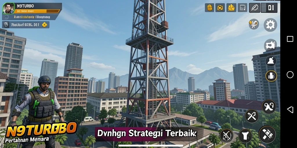 Tampilan gameplay N9TURBO yang menegangkan dan penuh strategi.