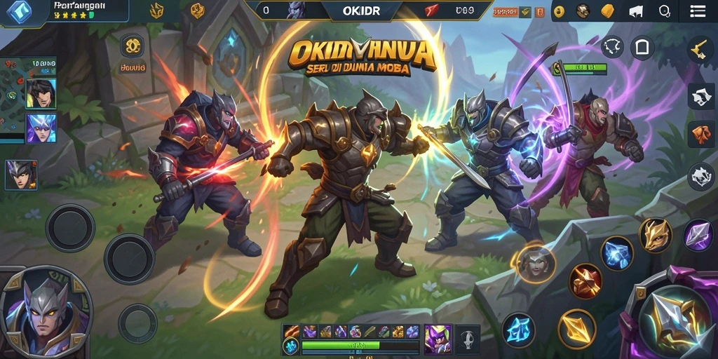 Gameplay seru dan kompetitif dari OKIDR dalam dunia MOBA.
