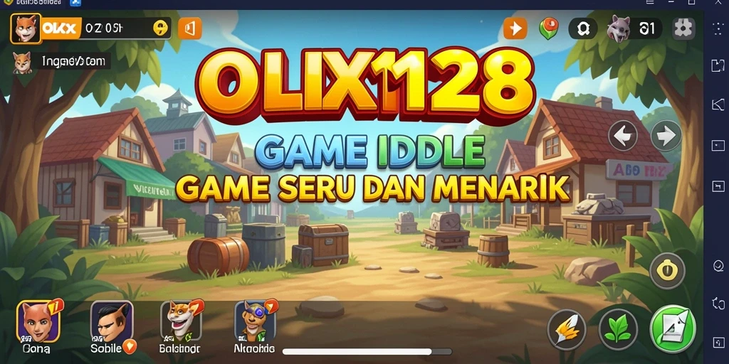 Screenshot utama OLX128 menampilkan pengalaman gameplay Idle yang santai.