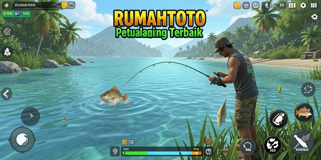 Tangkapan ikan yang realistis di RUMAHTOTO.