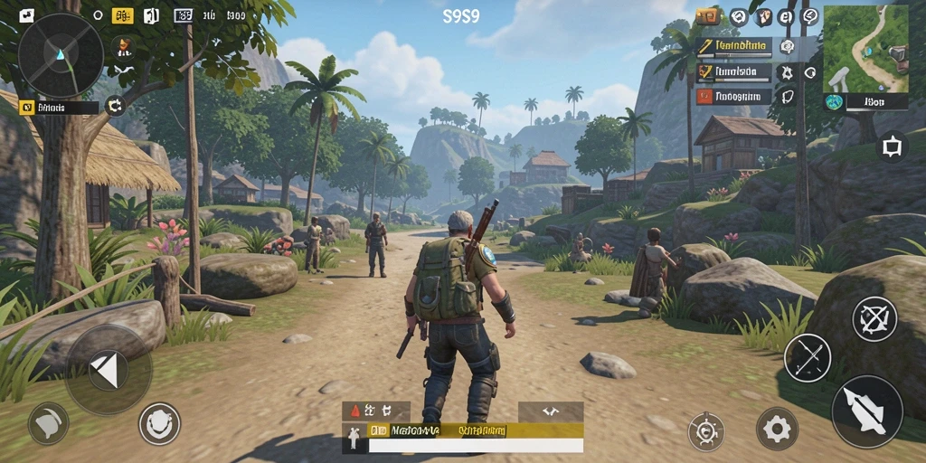 Screenshot menampilkan petualangan seru dalam dunia terbuka S9S9.