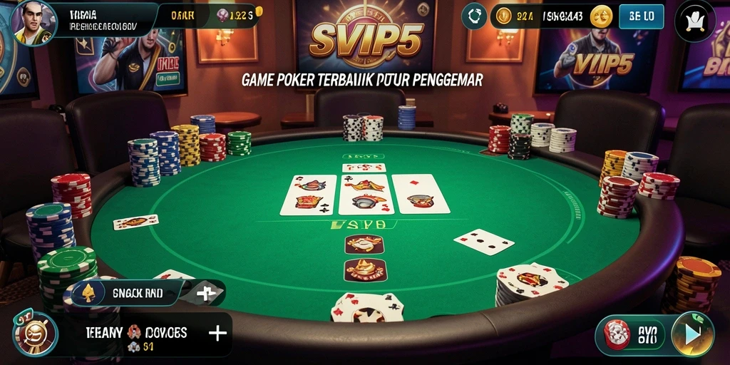 Gameplay seru dan menegangkan di SVIP5 dengan berbagai mode Poker.