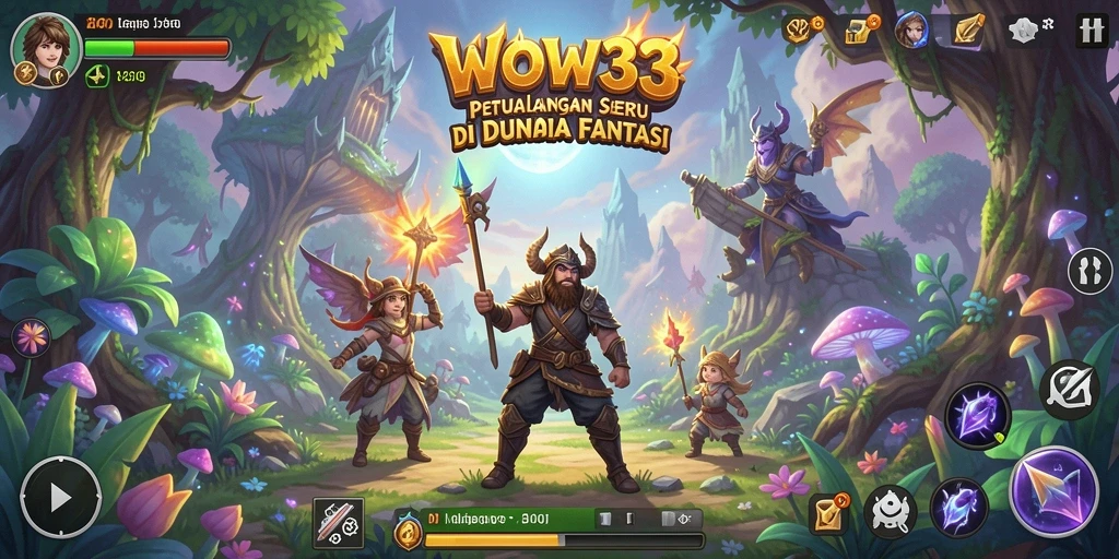 Tangkapan layar WOW33 menampilkan aksi petualangan yang mendebarkan.